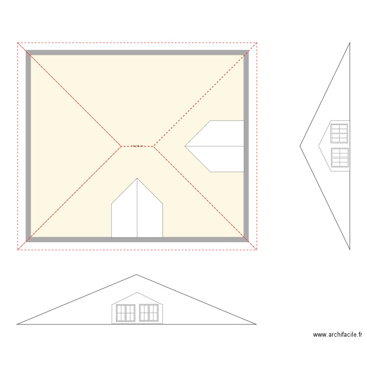 toiture avant. Plan de 0 pièce et 0 m2