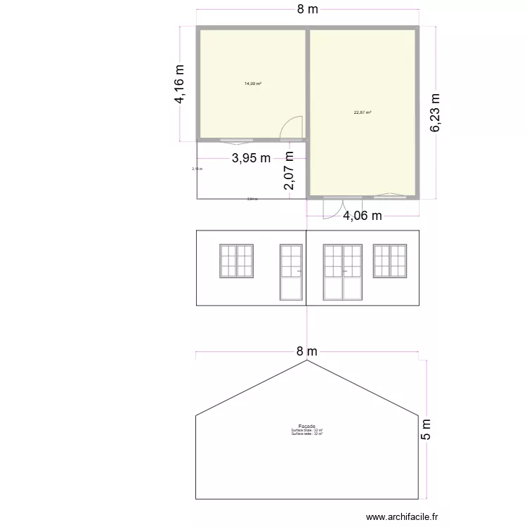 Batiment annexe - Diawassou. Plan de 