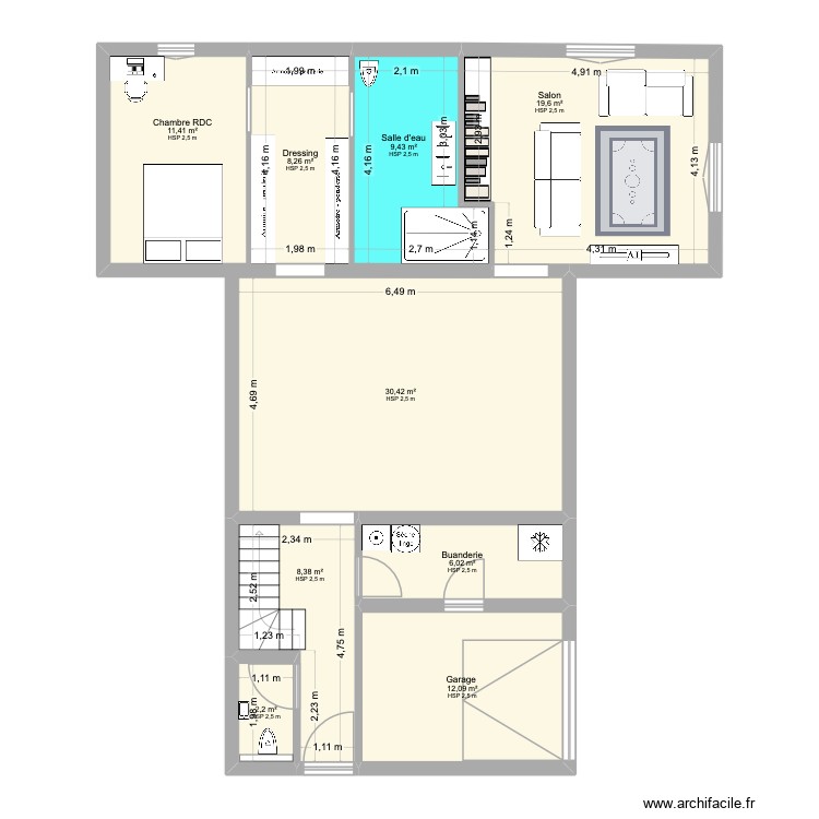 Partie Sud. Plan de 0 pièce et 0 m2