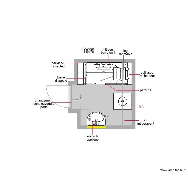 KIMURA. Plan de 1 pièce et 4 m2