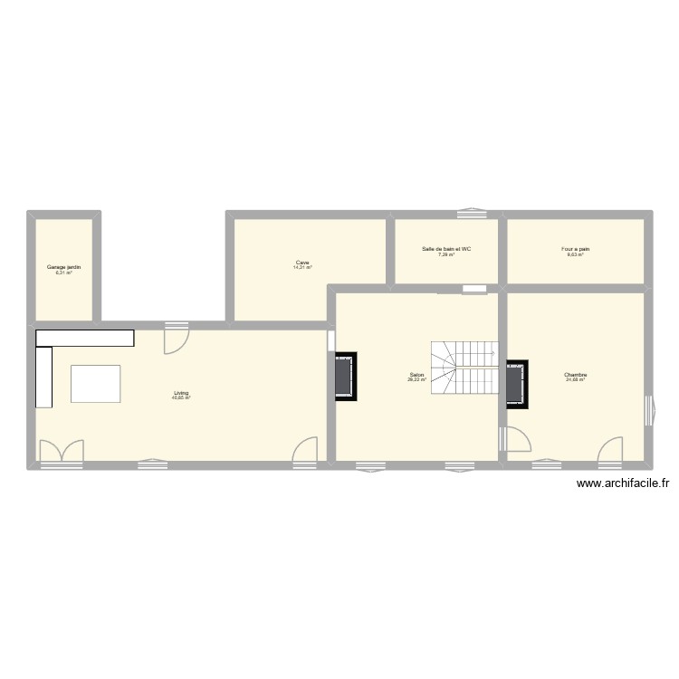 Maison Vou RDC. Plan de 0 pièce et 0 m2