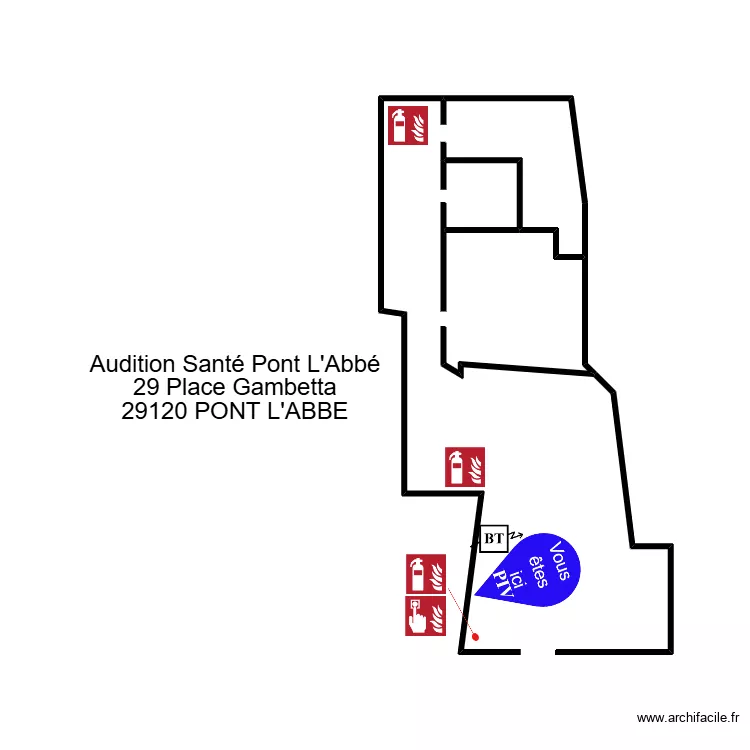 Plan Audition Sant&eacute; Pont L'Abb&eacute;. Plan de 