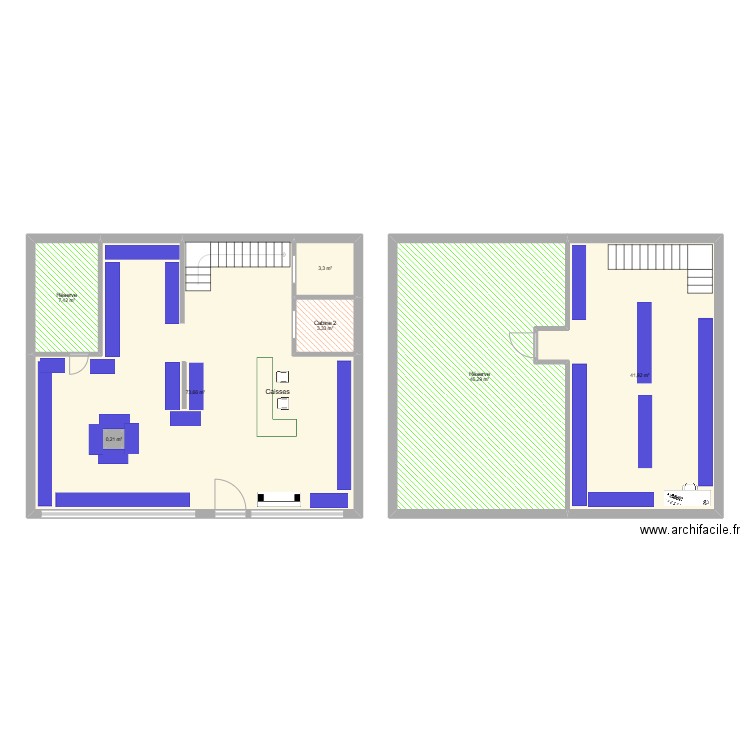 petit bateau. Plan de 7 pièces et 177 m2