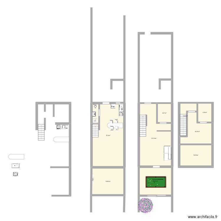 villa laura 2. Plan de 9 pièces et 121 m2