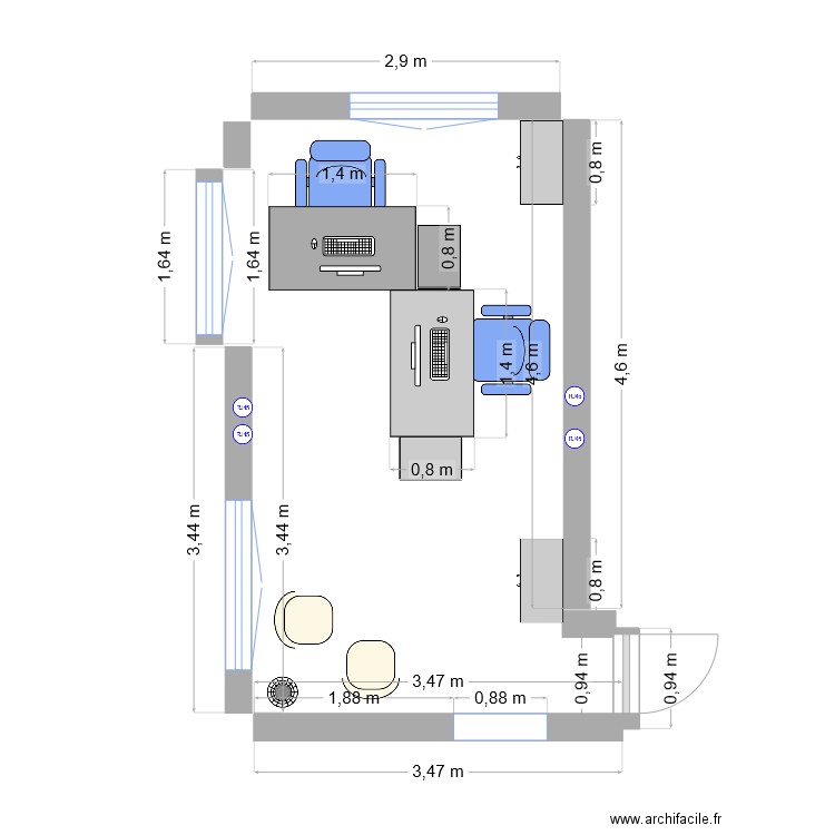 bureau201. Plan de 0 pièce et 0 m2