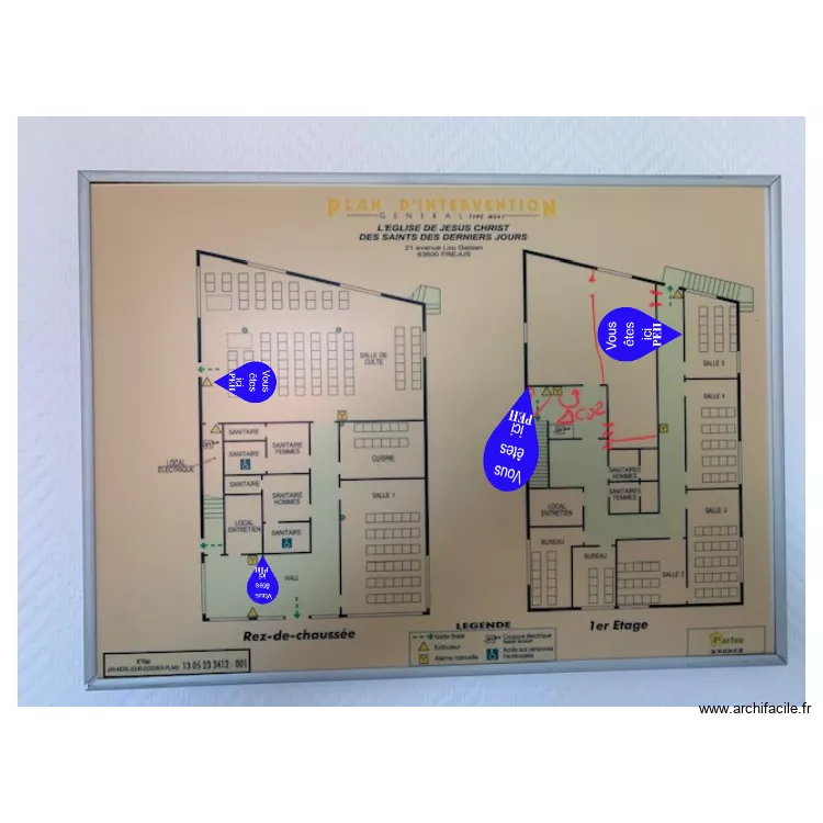 Eglise SDJ St RAPHAEL. Plan de 