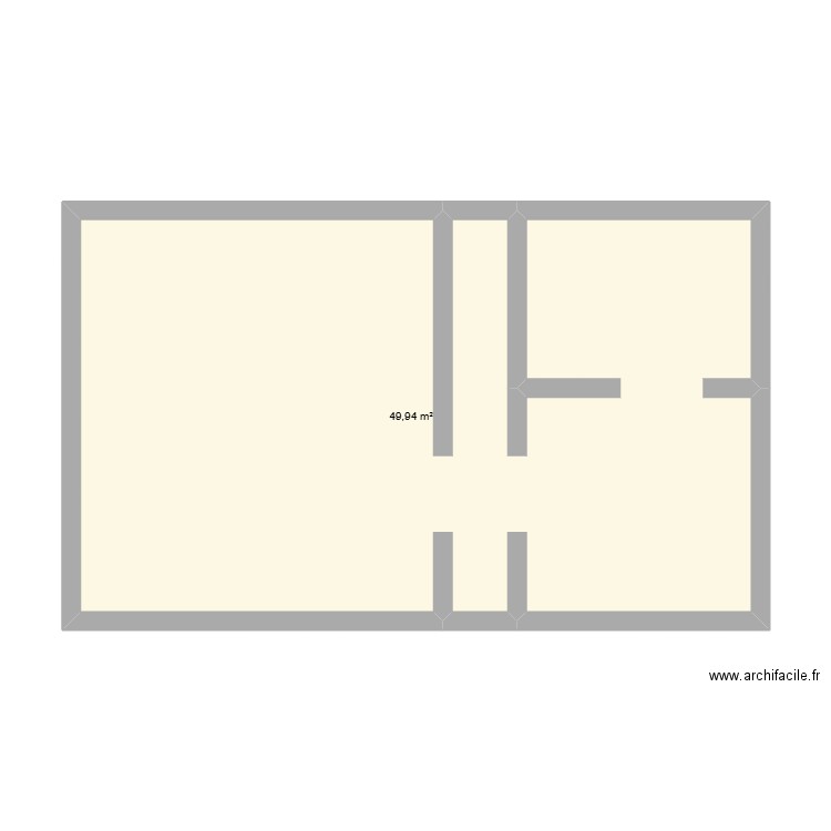 hollander. Plan de 1 pièce et 50 m2