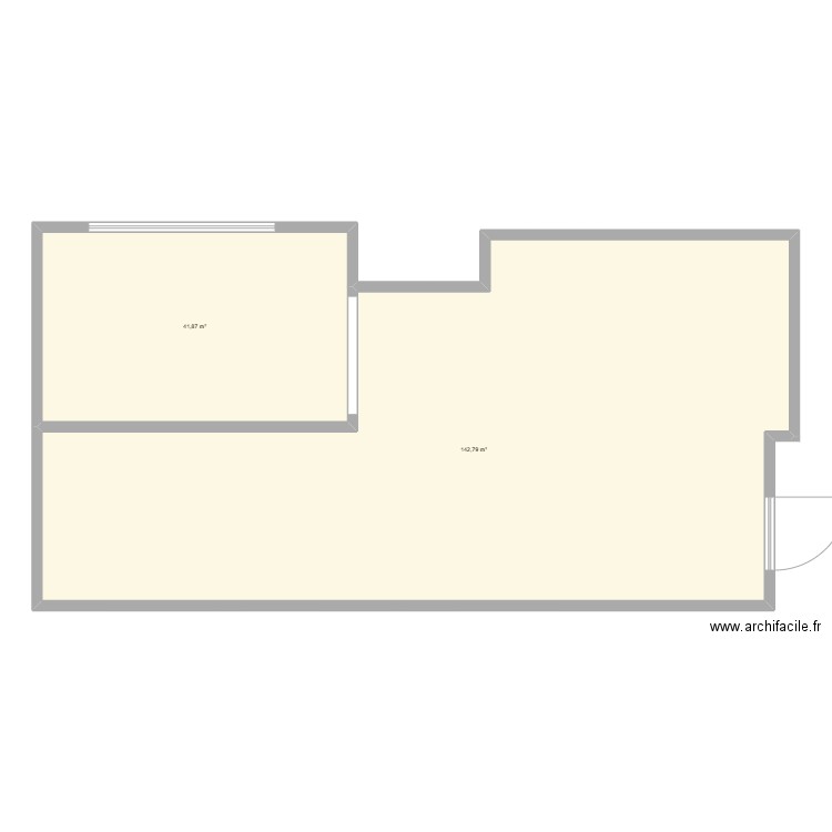 maison. Plan de 2 pièces et 185 m2