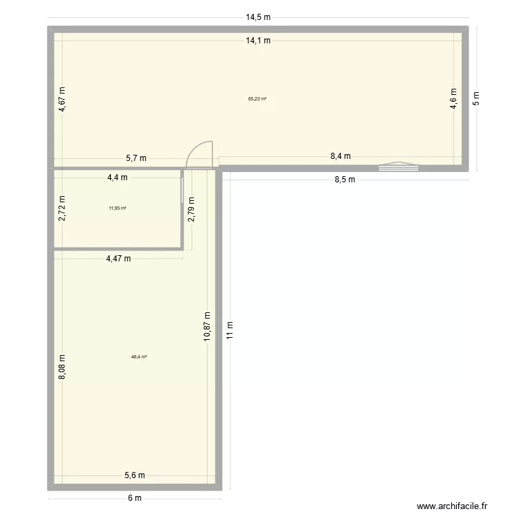 refuge de montagne. Plan de 3  et 126 m²