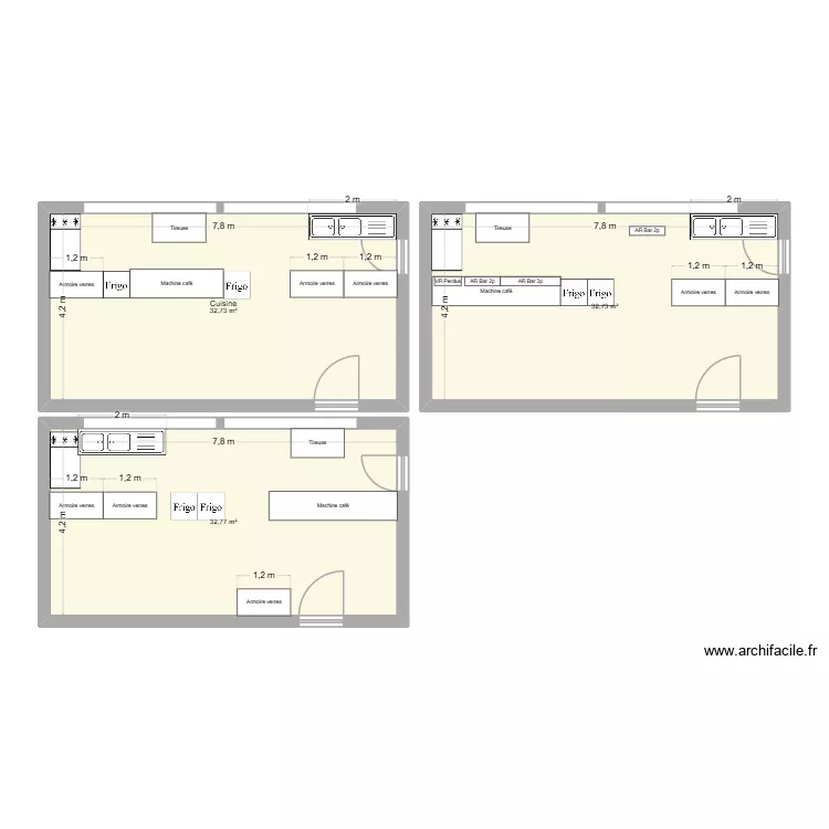 implantation 2026. Plan de 3  et 98 m²