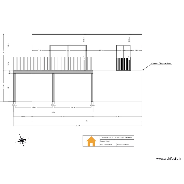 Façade Arrière Refuge. Plan de Façade Arrière Refuge. Plan de