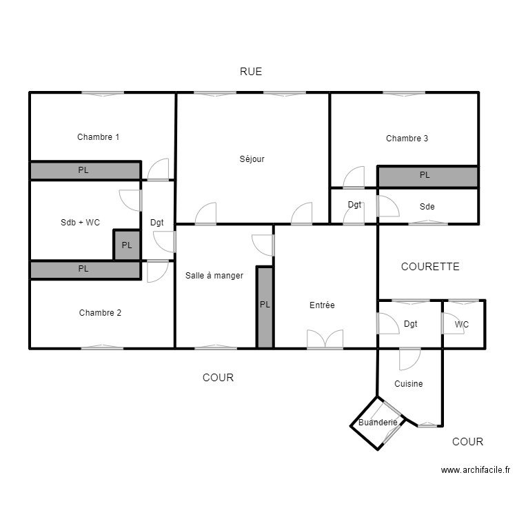 VALENTI. Plan de 19 pièces et 124 m2