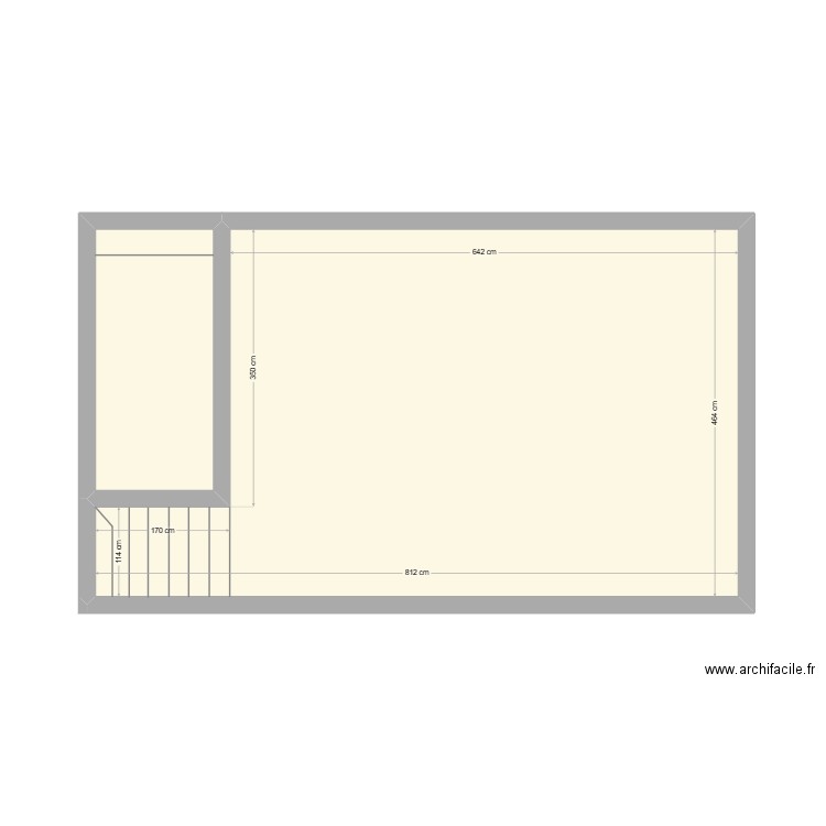 Piscine vue de haut. Plan de 2 pièces et 37 m2