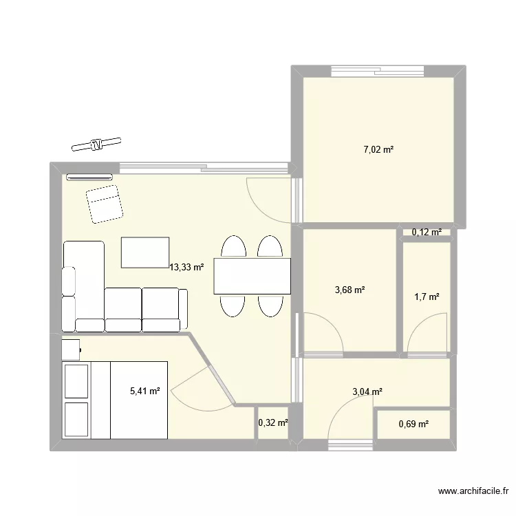 Plan_Sables-OptionChambre-salon. Plan de 