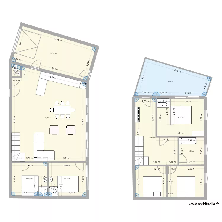plan maison Giens. Plan de 10  et 192 m²