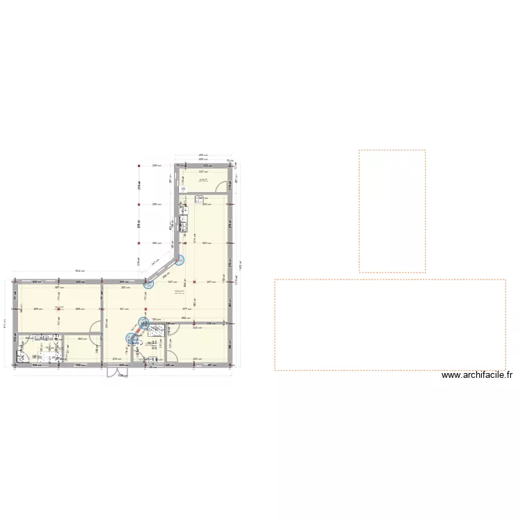 peinte de toit. Plan de 5  et 109 m²