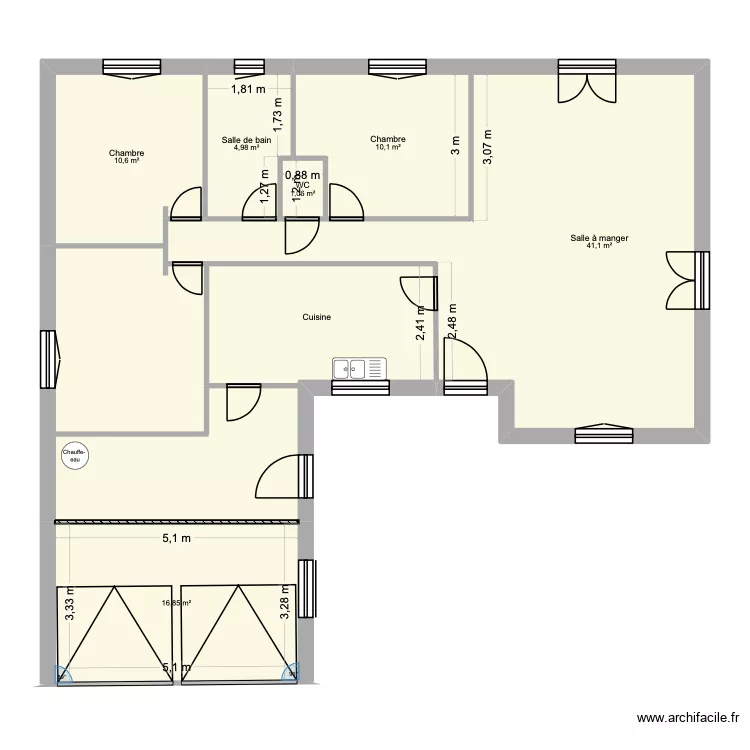 Marcilly 3. Plan de 7  et 119 m²