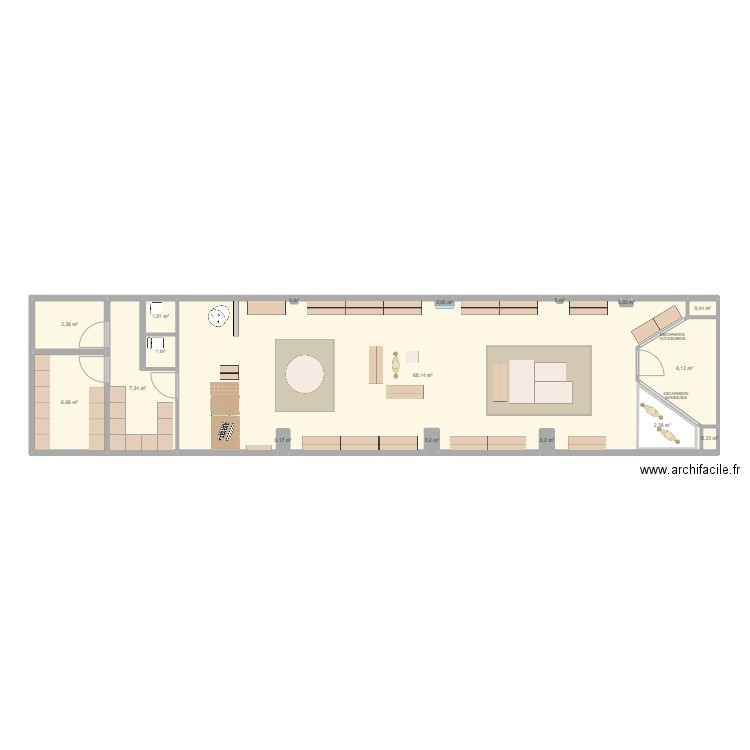 SKFK ZARAGOZA II. Plan de 17 pièces et 100 m2