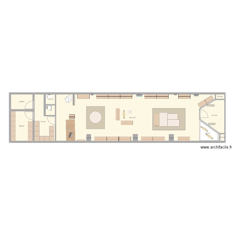 SKFK ZARAGOZA II. Plan de 17 pièces et 100 m2