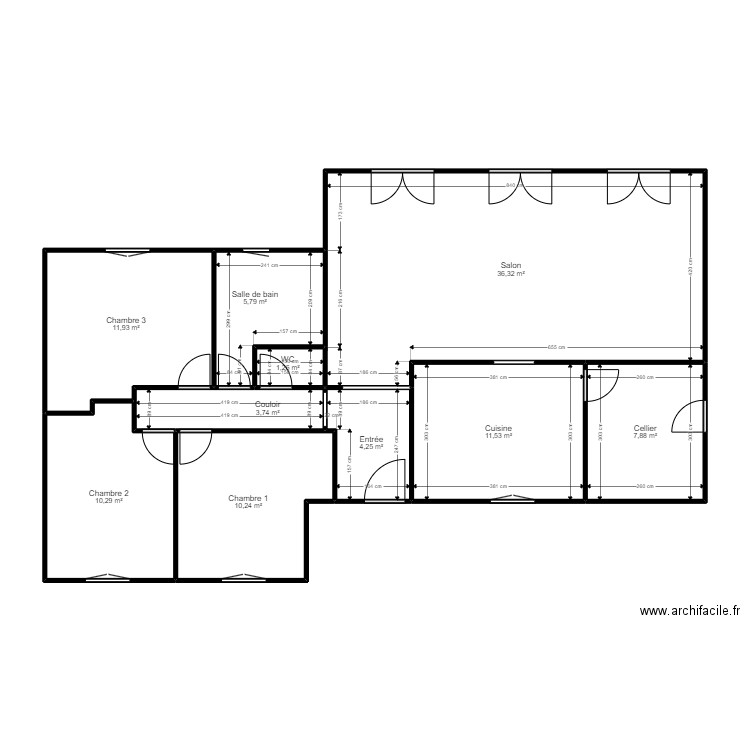 GUÉRIN F. Plan de 10 pièces et 103 m2