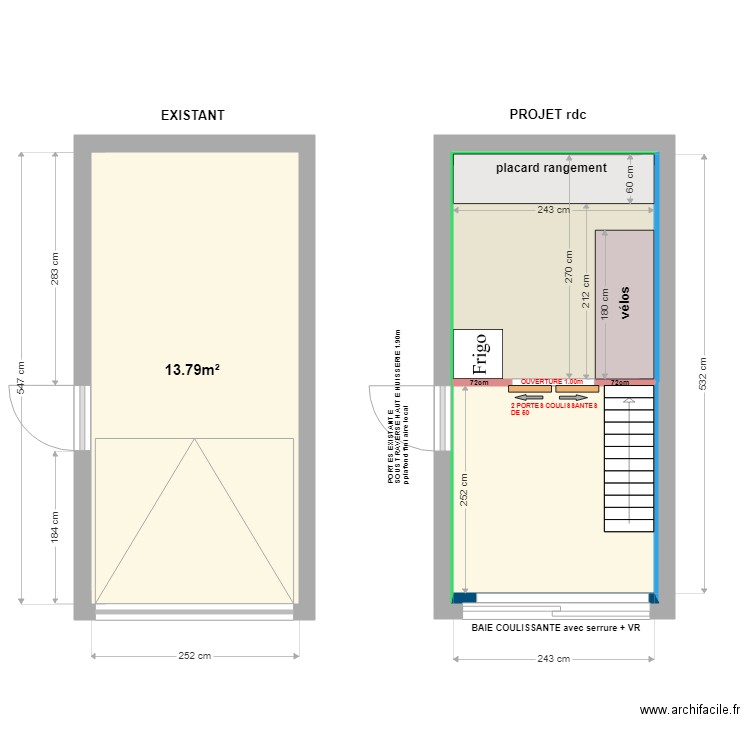 BOUISSOU (reactualisation 20/11/2023). Plan de 4 pièces et 40 m2