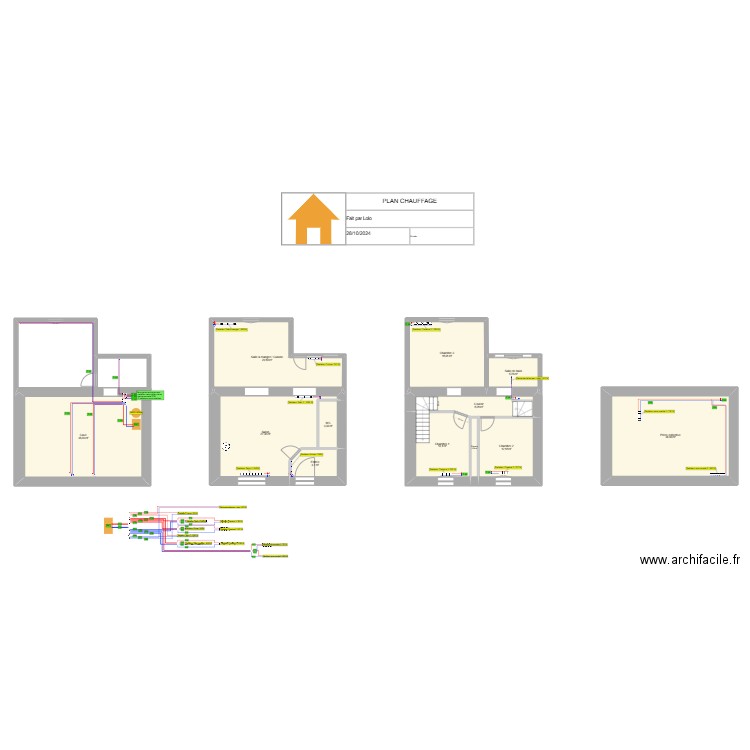 2024-10-28 Plomberie. Plan de 12 pièces et 192 m2