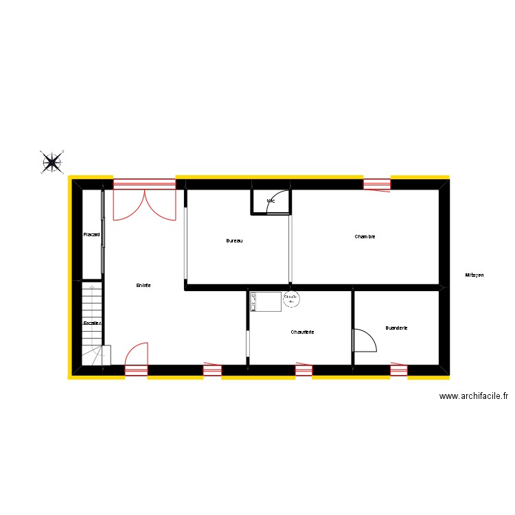 DELAHAYE Après travaux. Plan de 18 pièces et 153 m2
