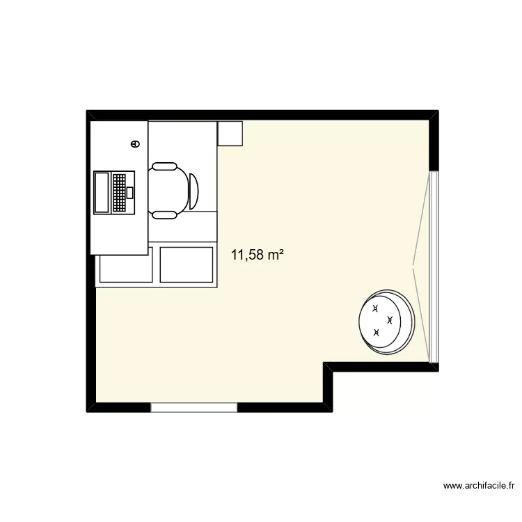 Chambre Miel. Plan de 1 et 12 m² Chambre Miel. Plan de 1 et 12 m²