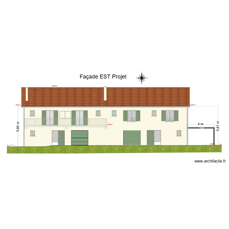 Port d'alon façade EST Projet. Plan de Port d'alon façade EST Projet. Plan de