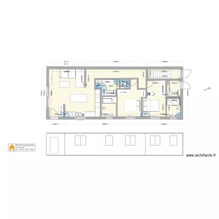 PLAN MAISON TYPE F4 la neuveville rdc 2 v2 escalier dt. Plan de 