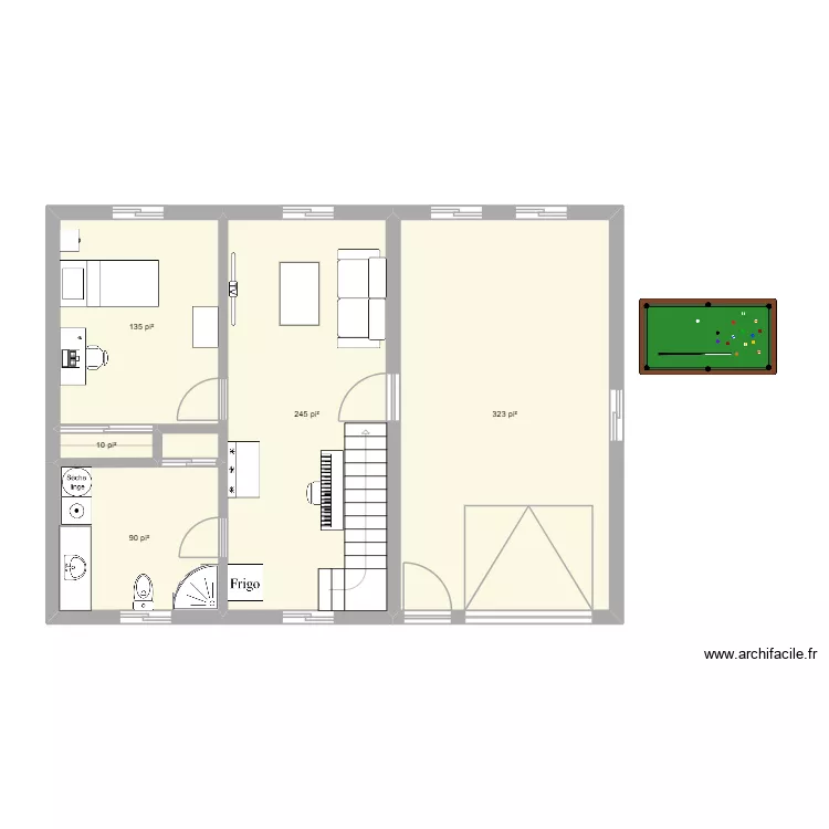 FG-49C. Plan de 5 pièces et 75 m² FG-49C. Plan de 5 pièces et 75 m²