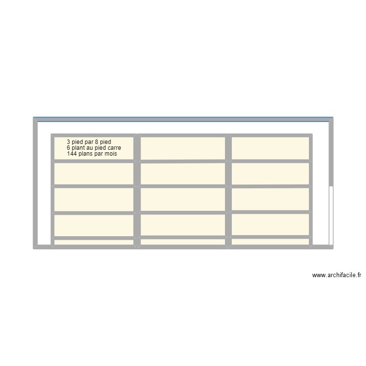 module de coté. Plan de 15 pièces et 19 m2