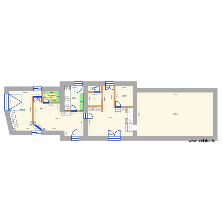 miellerie. Plan de 9 Pièces et 191 m²
