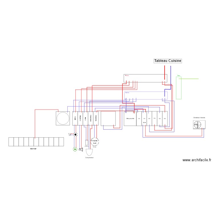 Electricité Garage. Plan de 0 pièce et 0 m2