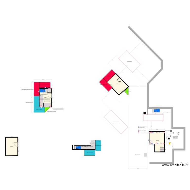 Blois stand v2. Plan de 4 pièces et 29 m2