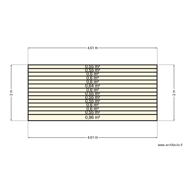 C/B. Plan de 14 pièces et 8 m2