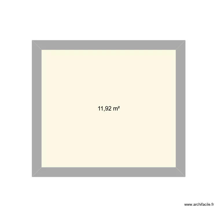 aze. Plan de 1 pièce et 12 m²