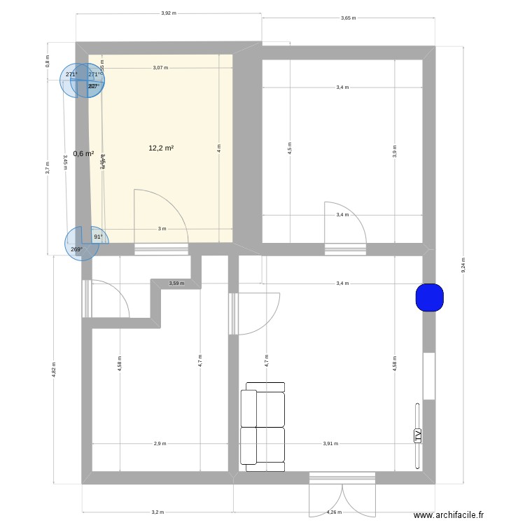 appartement en bas projet 1. Plan de 0 pièce et 0 m2