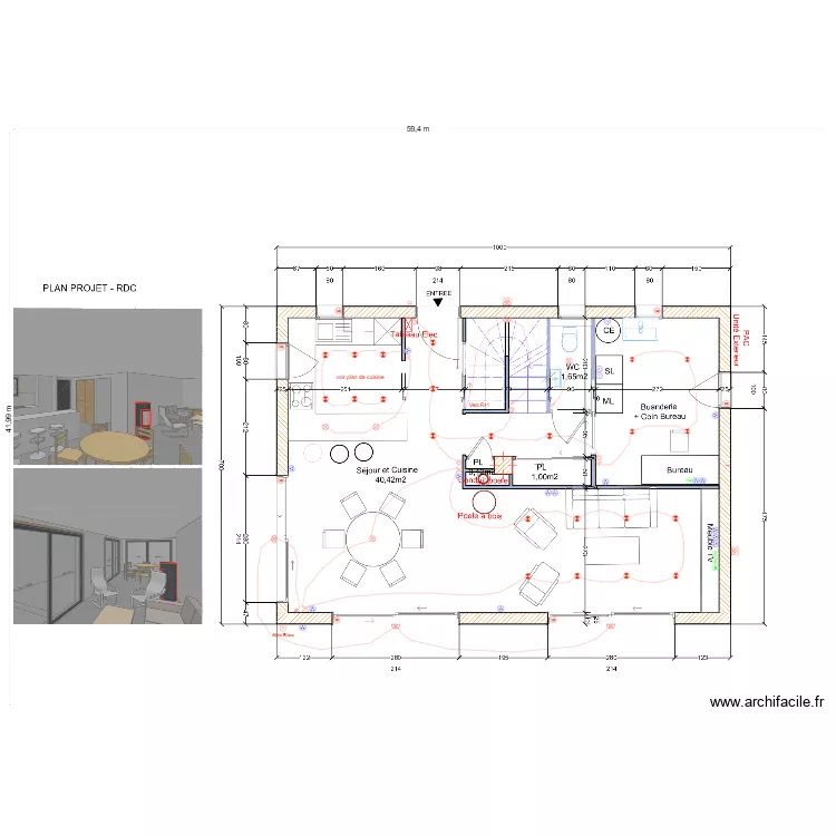 maison Laura rdc. Plan de maison Laura rdc. Plan de