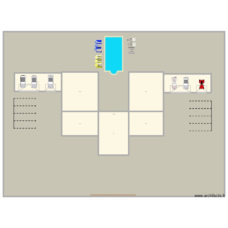 hercle. Plan de 8 pièces et -493 m2