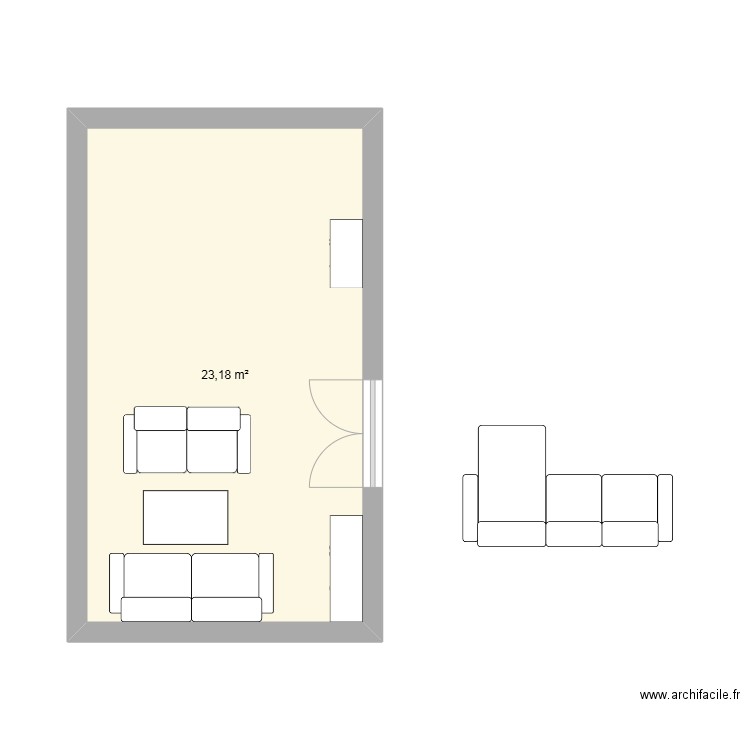 VERANDA. Plan de 1 pièce et 23 m2