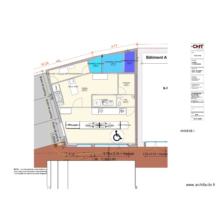 cuisinerie rôtisserie traiteur vins. Plan de 18 pièces et 116 m2