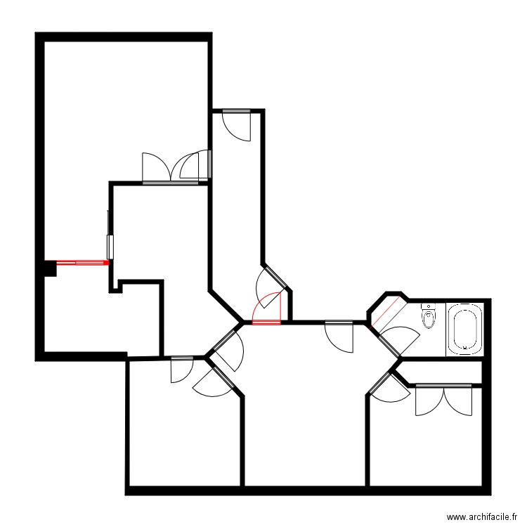 couette ch. Plan de 0 pièce et 0 m2
