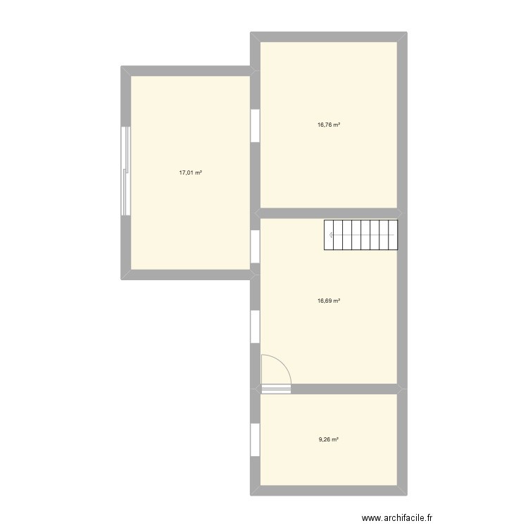 hembert. Plan de 4 pièces et 60 m2