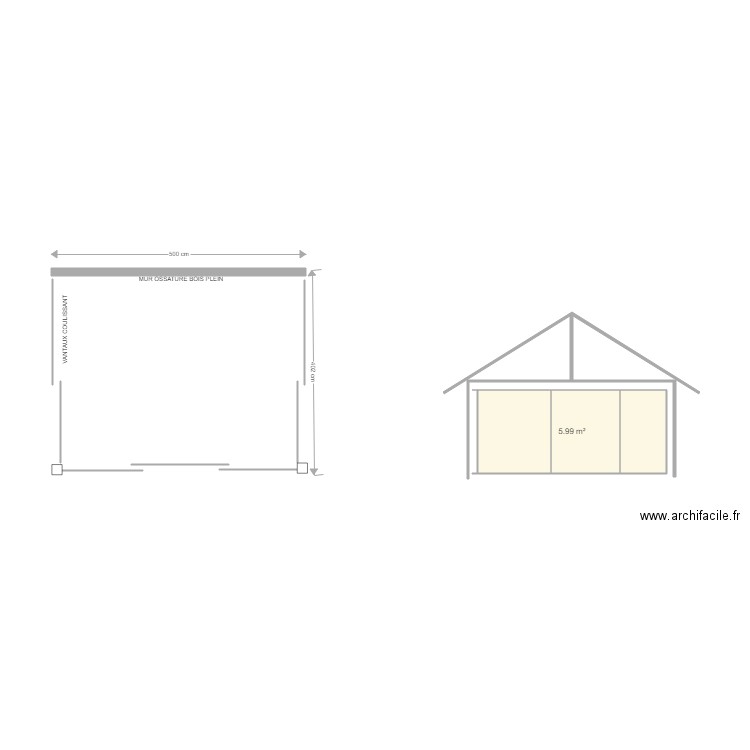 LOLO. Plan de 1 pièce et 6 m2