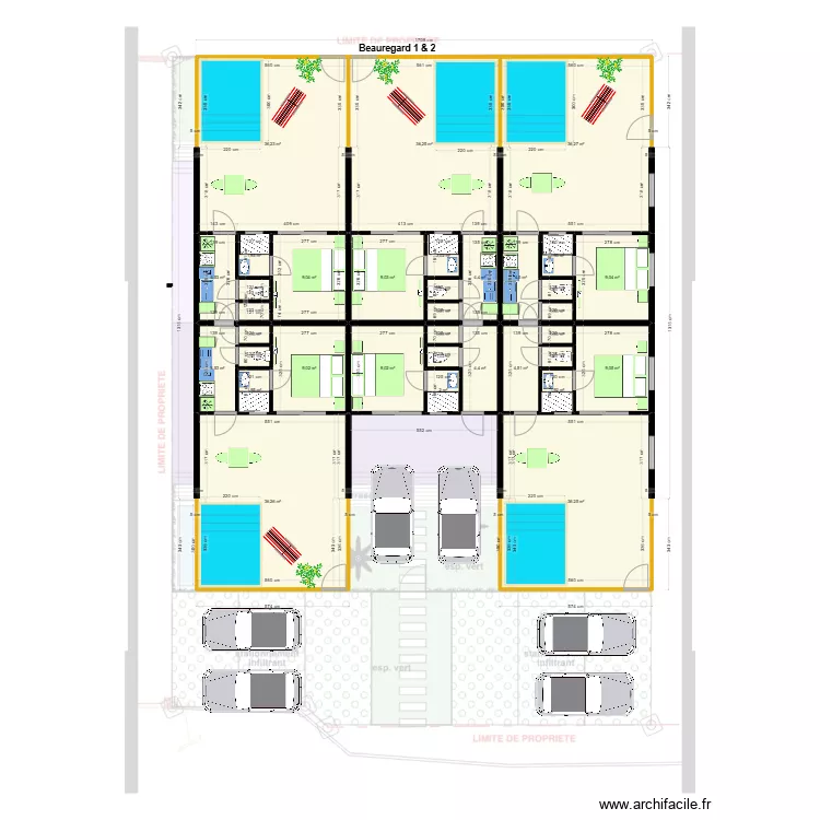 Beauregard parking. Plan de 