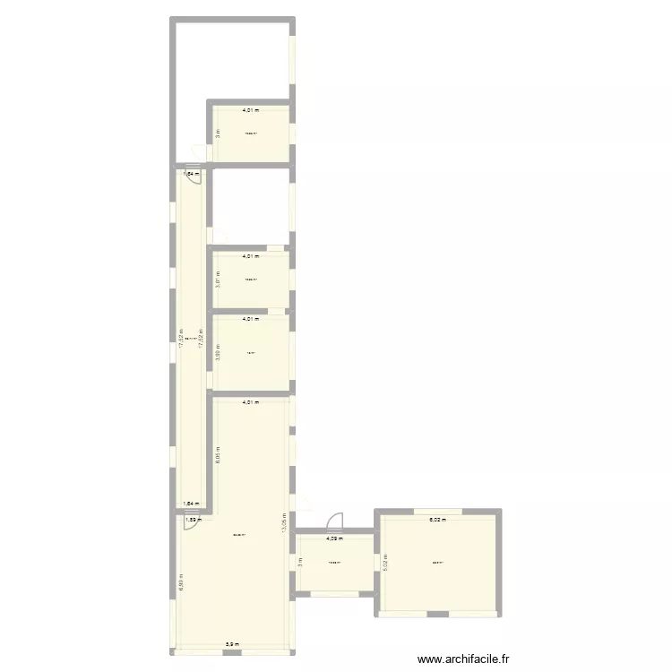 MAISON MANESMAN. Plan de 7 pièces et 177 m²