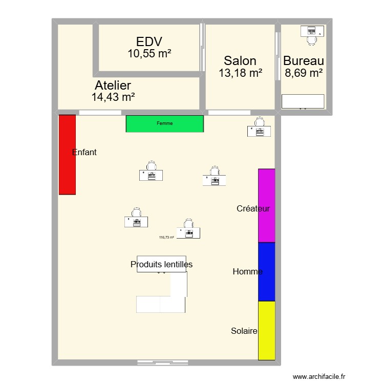 mag. Plan de 0 pièce et 0 m2