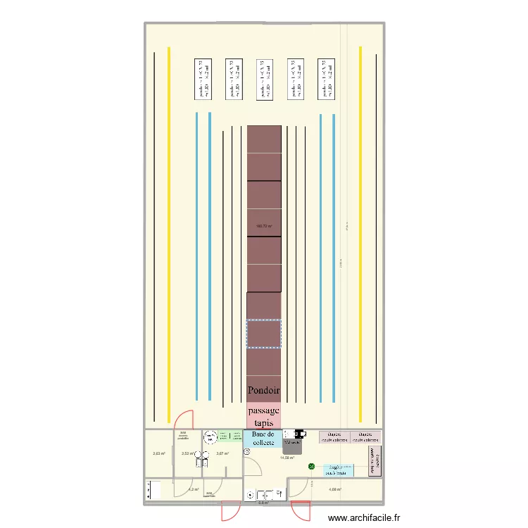 batiment &eacute;levage-21m-avec CEO. Plan de 