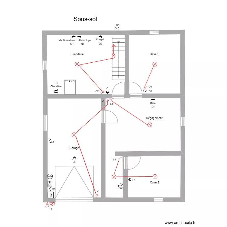 Derya sous sol &eacute;lectricit&eacute;. Plan de 0 pièce et 0 m2